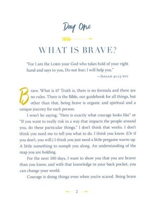 100 Days to Brave: Devotions for Unlocking Your Most Courageous Self Readerlink Target Edition