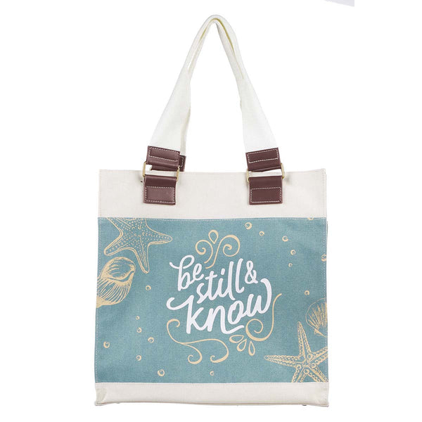 Be Still Canvas Tote Bag - Psalm 46:10