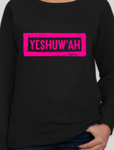 Yeshuw'ah Crewneck - Black & Pink