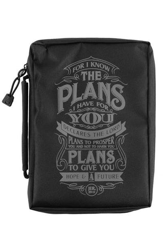 I Know the Plans Value Bible Cover, Black, Large
