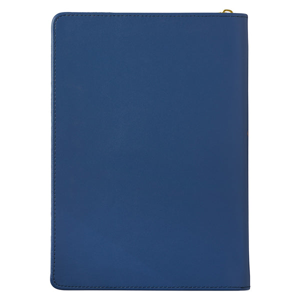 The Kingdom of God Two-toned Blue Classic Journal with Zippered Closure - Matthew 6:33