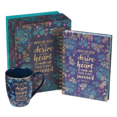 May He Give You the Desire of Your Heart, Journal and Mug Gift Set
