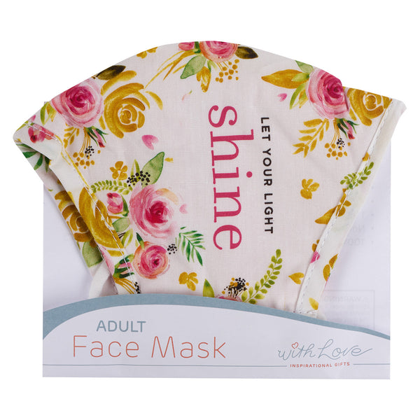 Let Your Light Shine Reusable Floral Cotton Face Mask