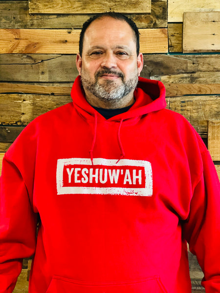 Yeshuw'ah Hoodie - Red & White