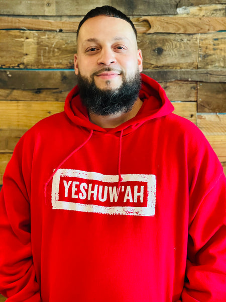 Yeshuw'ah Hoodie - Red & White