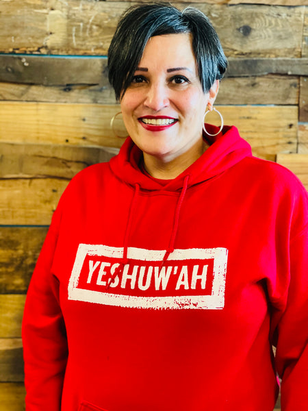 Yeshuw'ah Hoodie - Red & White