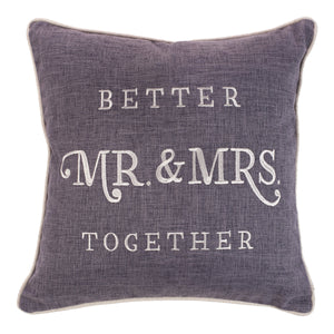 Better Together - Mr. & Mrs. Square Pillow