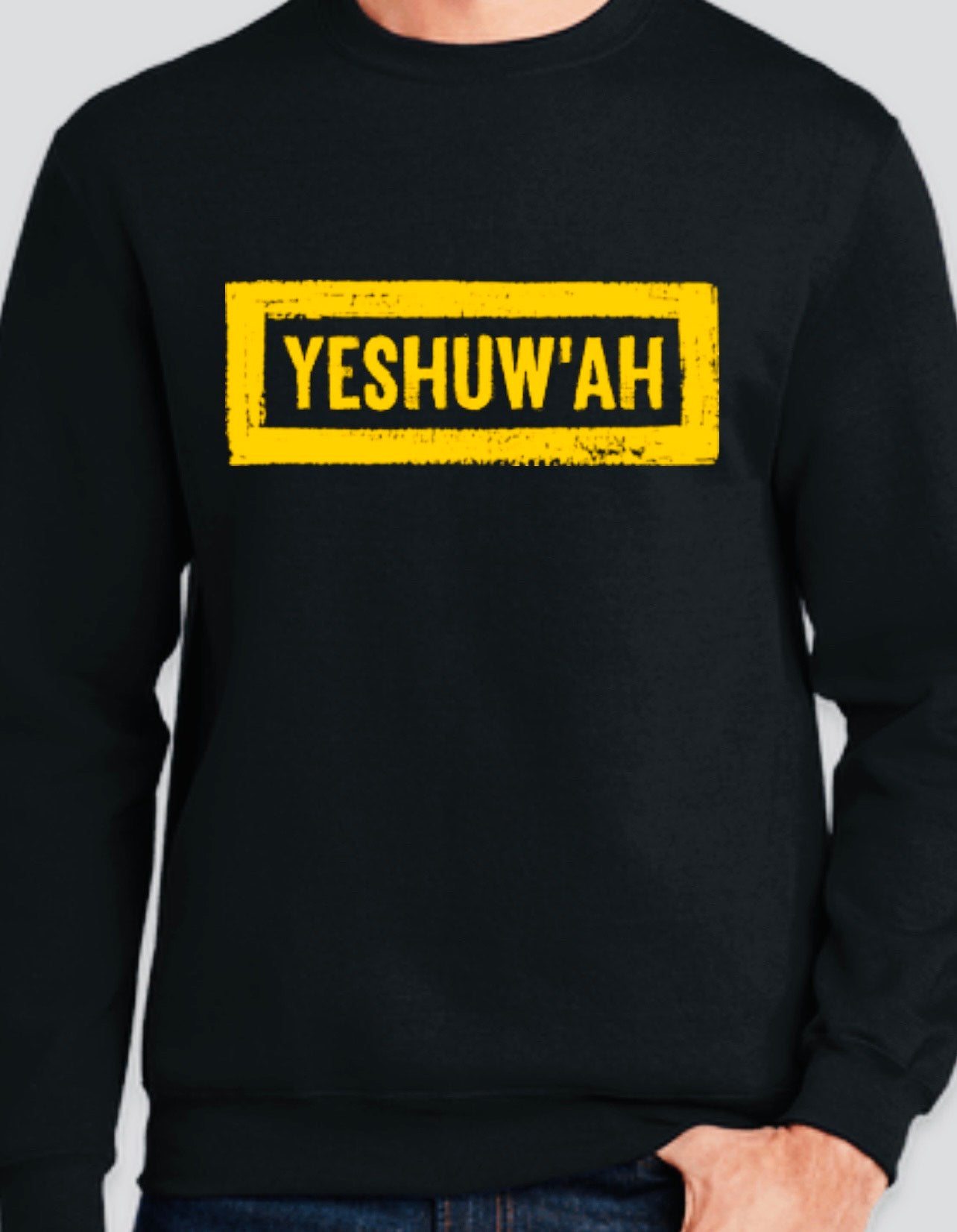 Yeshuw'ah Crewneck - Black & Gold