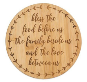 Bamboo Trivet-Bless the Food