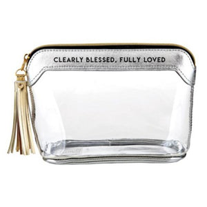 Clearly Blessed, Fully Loved – Clear Travel Pouch