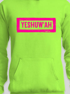 Yeshuw'ah Hoodie - Neon Green & Pink