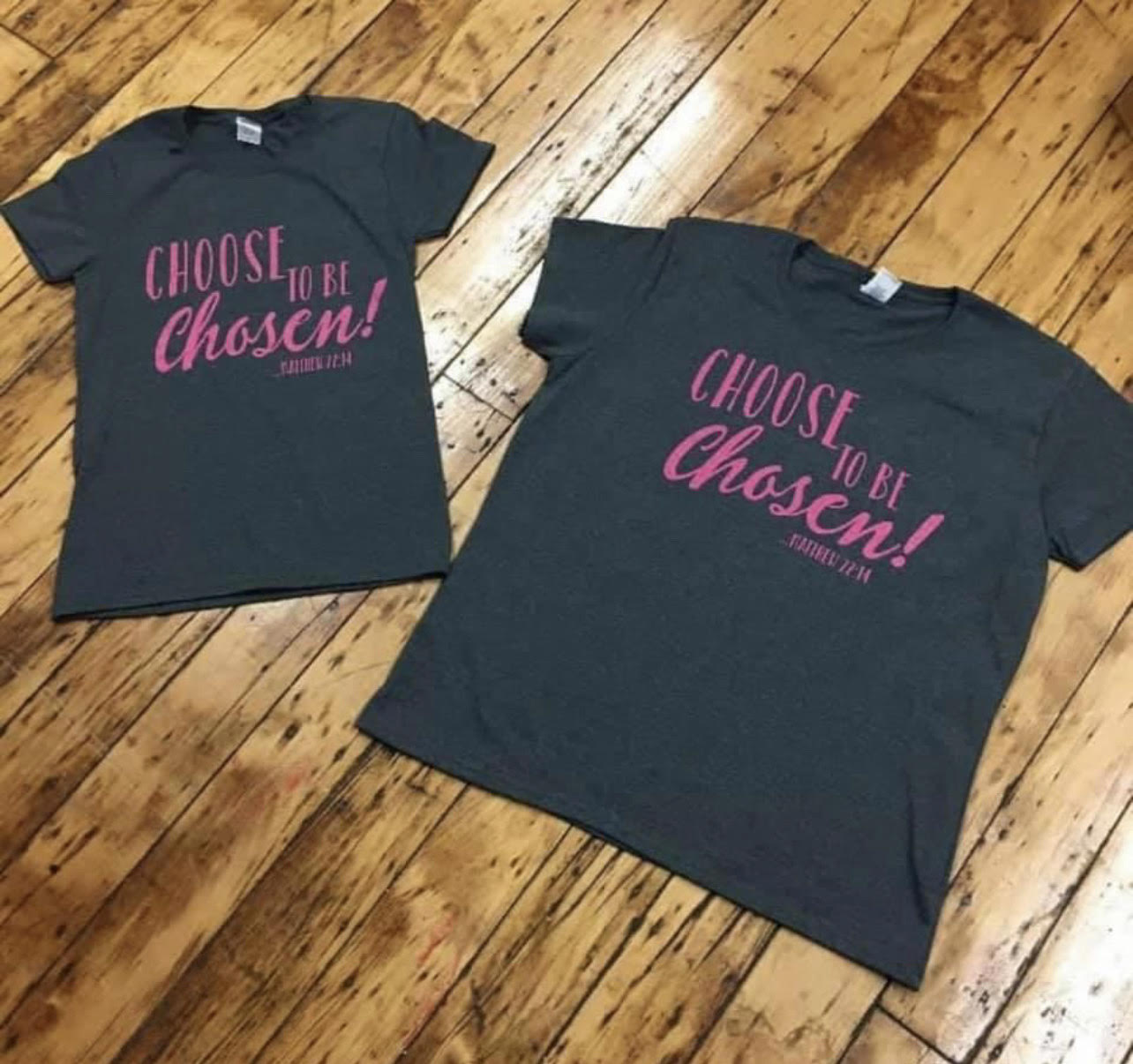 Choose To Be Chosen Grey & Hot Pink