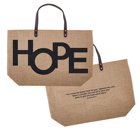 Hope Jute Tote Bag