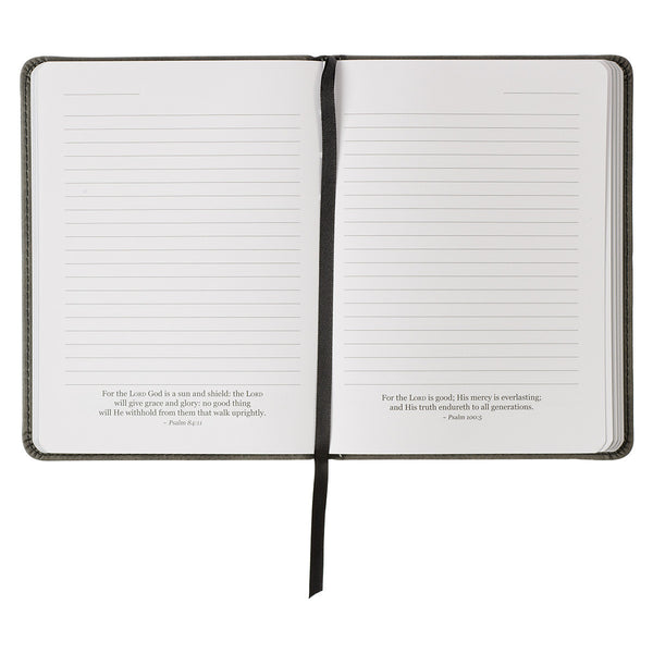 Trust in the LORD Gray Faux Leather Handy-sized Journal - Proverbs 3:5