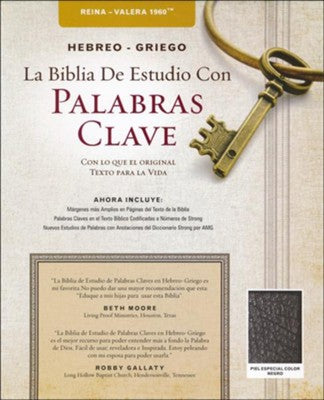 Biblia de Estudio Palabras Claves Hebreo-Griego, Piel Esp. Negra