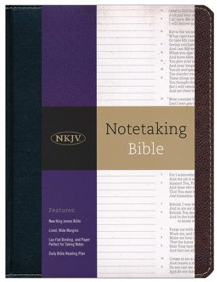 NKJV Notetaking Bible--bonded leather, black/brown