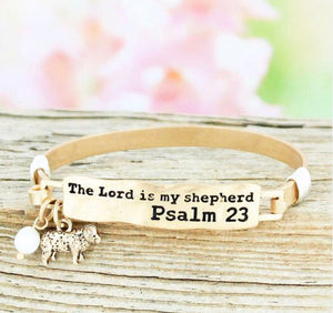 The Lord is My Shepard Gold Bracelet