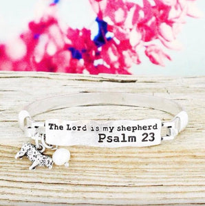 The Lord is My Shepard Silver Bracelet