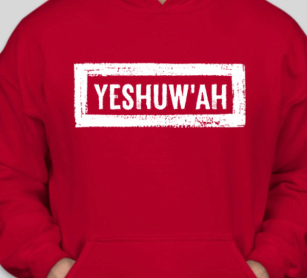 Yeshuw'ah Hoodie - Red & White