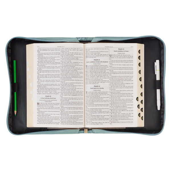 Plans to Prosper You Teal Faux Leather Fashion Bible Cover – Jeremiah 29:11