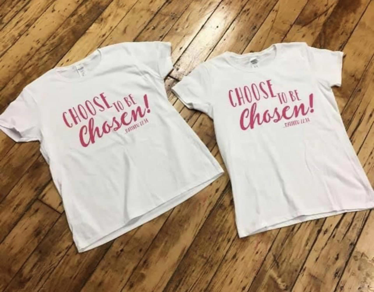 Choose To Be Chosen White & Hot Pink