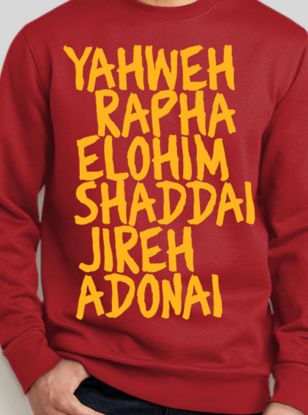 Names of God Crewneck - Red