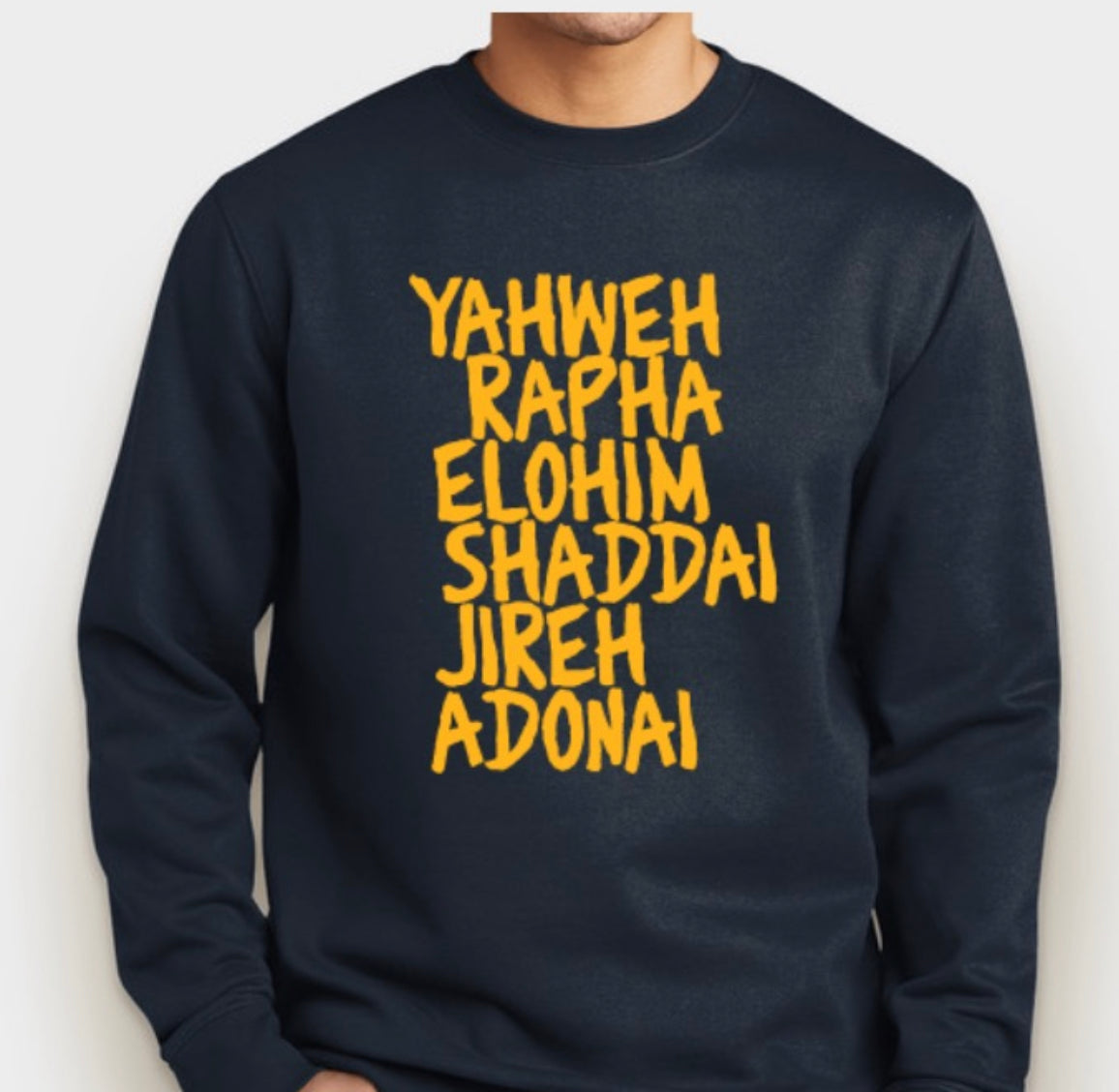 Names of God Crewneck - True Navy